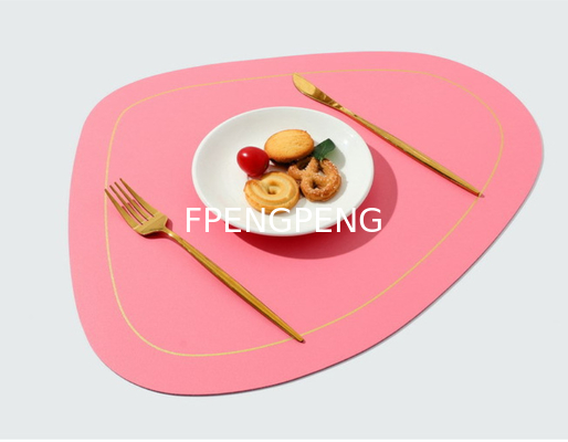 Nordic style Instagram Western food mat, double layered irregular oil resistant and thermal insulation mat