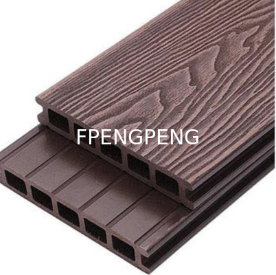 Garden Flooring Wood Plastic Composite Flooring Brushed Wood Grain WPC Wood Plastic Composite Decking
