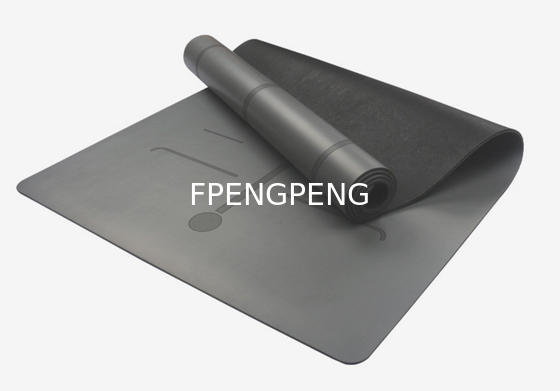 Black PU RUBBER YOGA MAT 5mm 61cm for Eco Friendly Practice Wholesale Nonslip Custom Printed Eco Friendly PU Yoga Mat