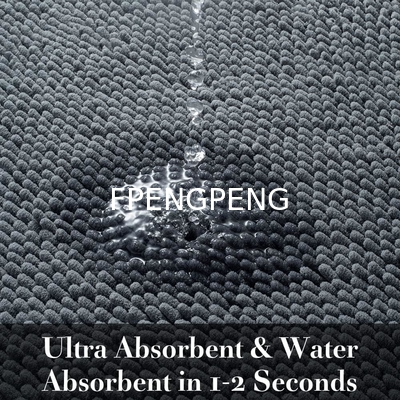 Encrypted and thickened Chenille floor mat, absorbent carpet, non slip bathroom mat, non slip foot mat, plush bathroom