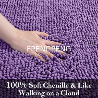Cross border hot selling encrypted Schneider floor mat  irregular bathroom toilet water absorbing mat anti slip mat