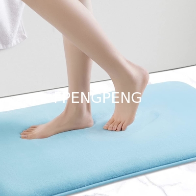 Bath mat anti skid gray memory foam bathroom bedroom mat quick drying customizable mat for bathroom