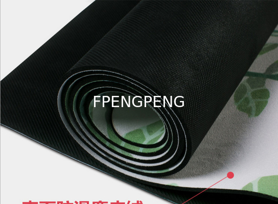 Wholesale professional full color printing OEM suede and natural rubber yoga mat