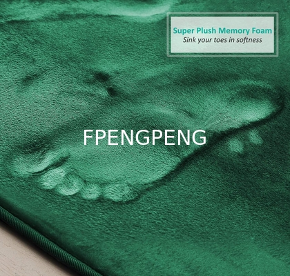 Velvet Memory Foam Bath Mats for Bathroom - Non-Slip, PVC Backing Bath Rugs, Washable Bathroom Rug Mats - Dries Quickly,