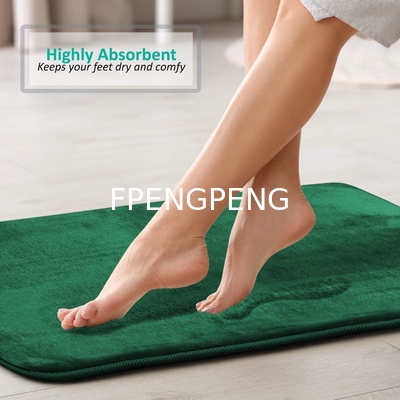 Super Soft Velvet Memory Foam Bath Mats for Bathroom - Non-Slip, PVC Backing Bath Rugs