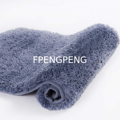 Microfibe Non Slip Bath Mat for Bathroom Taupe Grey Water Absorbent Soft Microfiber Shaggy Bathroom Mat Machine Washable
