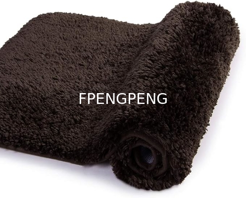 Non Slip Bath Mat for Bathroom (16 x 24, Taupe Grey)Water Absorbent Soft Microfiber Shaggy Bathroom Mat Machine Washable