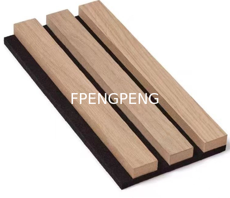 Polyester Fabric Fiber Free Samples MDF Slat Interior Decorative Wooden Wall Panel Board Pet Acoustic Panel