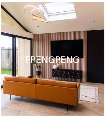 Polyester Fabric Fiber Free Samples MDF Slat Interior Decorative Wooden Wall Panel Board Pet Acoustic Panel