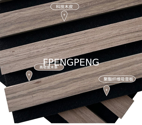 wall acoustic panels Waterproof Wood Plastic Composite WPC Sound Absorbing Panels OEM