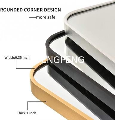 Bathroom Mirror Rounded Corner PVDF Aluminum Mirror Frame For Home Decoration