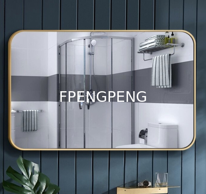 Bathroom Mirror Rounded Corner PVDF Aluminum Mirror Frame For Home Decoration