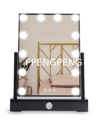 LED mirror desktop storage European style princess mirror 8-inch 360 degree rotating with light double-sided LED mirror