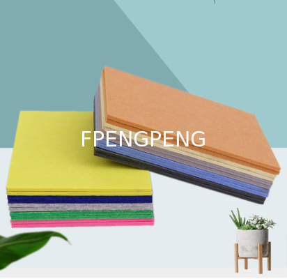 Green Fiber Acoustic Wall Panel Easy Maintenance Polyester Fiber Panel B1 Fireproof Grade