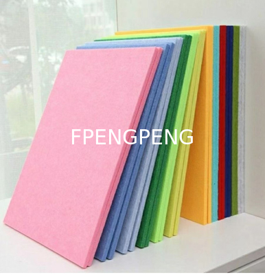 Green Fiber Acoustic Wall Panel Easy Maintenance Polyester Fiber Panel B1 Fireproof Grade