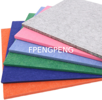Green Fiber Acoustic Wall Panel Easy Maintenance Polyester Fiber Panel B1 Fireproof Grade