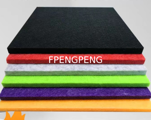 100% Eco-Friendly High Density Decorative Polyester Fiber Acoustic Board Felt Sound Absorbing Wall and Ceiling Panel