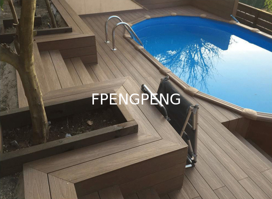 Recycled Eco Friendly Wood Composite Decking with Fire Resistant UV Resistant Waterproof Flooring