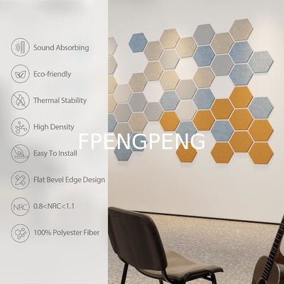 12 Pack Acoustic Panels Self Adhesive Sound Proof Foam, High Density Sound Acoustic Foam Panel, 12X10.23X0.4 Inch Hexagon Wall Panels in Home, Office, Reccording Room, Studio