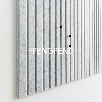 PET Wall Board Tiles Slat Wall Paneling, Felt Bulletin Board Tiles for Office Polyester Fiber Acoustic Panel-12-Pack (Marble White)