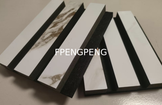Acoustic Slat Wood Wall Panels Grooved Wooden Acoustic Panels Marble Wall Panel Sound Proofing Panels