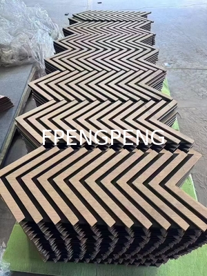Grooved Wooden Acoustic Panels Marble Wall Panel Sound Proofing Panels ISO9001 wall acoustic panels