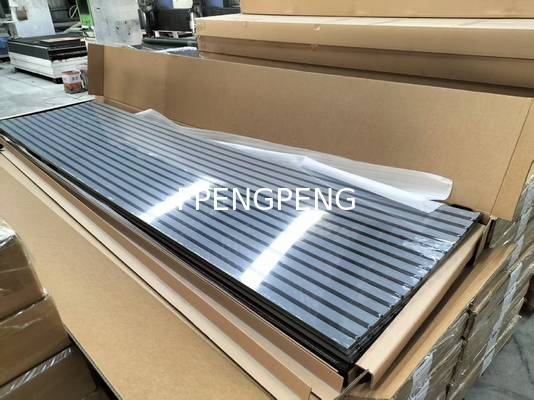 Grooved Wooden Acoustic Panels Marble Wall Panel Sound Proofing Panels ISO9001 wall acoustic panels