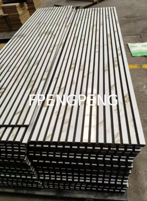 Acoustic Slat Wood Wall Panels Grooved Wooden Acoustic Panels Marble Wall Panel Sound Proofing Panels