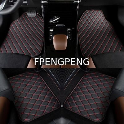 Pvc Leather Car Foot Mat Foot Mat Durable Protective Floor Covering for Vehicle Interior Protection and Easy Cleaning