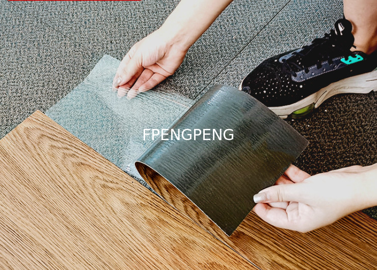 Self Adhesive PVC Wood Grain Flooring, Waterproof and Wear-Resistant PVC Flooring