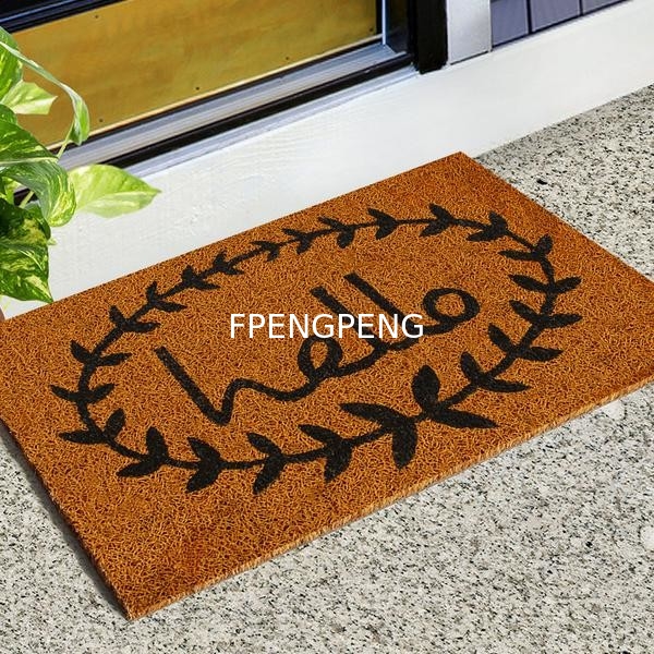 front door entrance mats PVC Coil Door Anti Slip Kitchen Bathroom Cartoon Expression Hallway Floor Mat