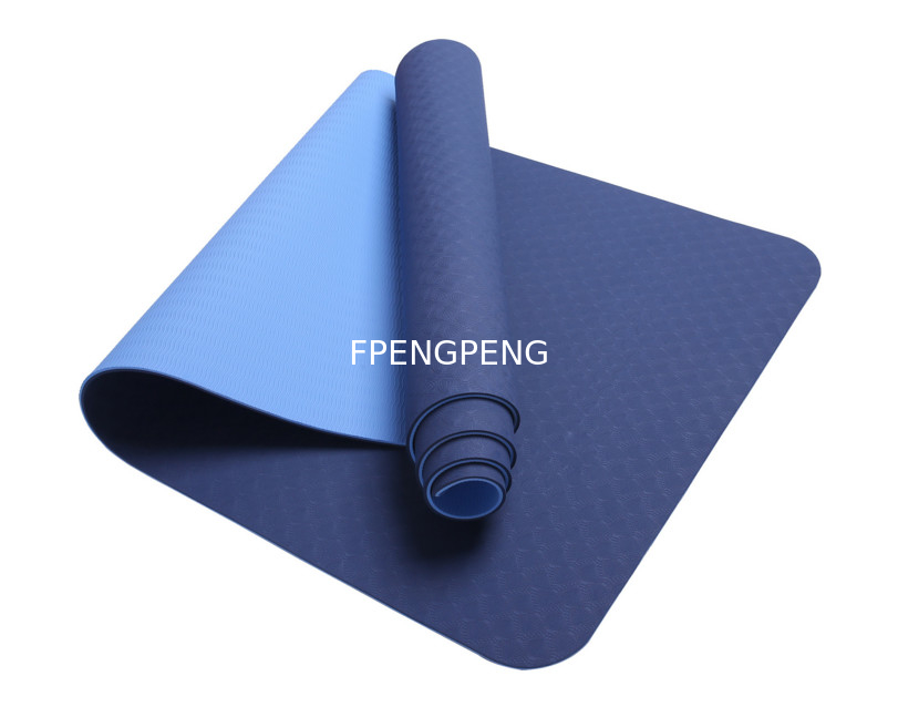 TPE YOGA MAT BLUE COLOR YOGA MAT FORAMAZON HIGH QUALITY YOGA MAT ON SELL