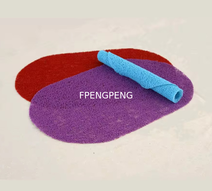 Oval Shape Dinner Mat Affordable Home Decor PVC Products New Home Decor Mat Spray Silk Meal Mat