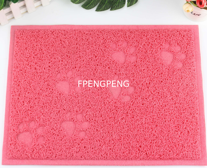 Animal Durable Anti Slip Waterproof trapper food pet cat litter mat Pet Accessories