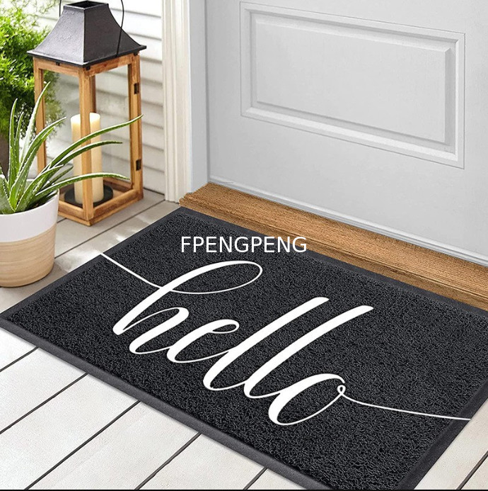 Your Floors' Best Choice Black PVC Coil Mat with Boarder Durable and Affordable PVC Flooring Mat