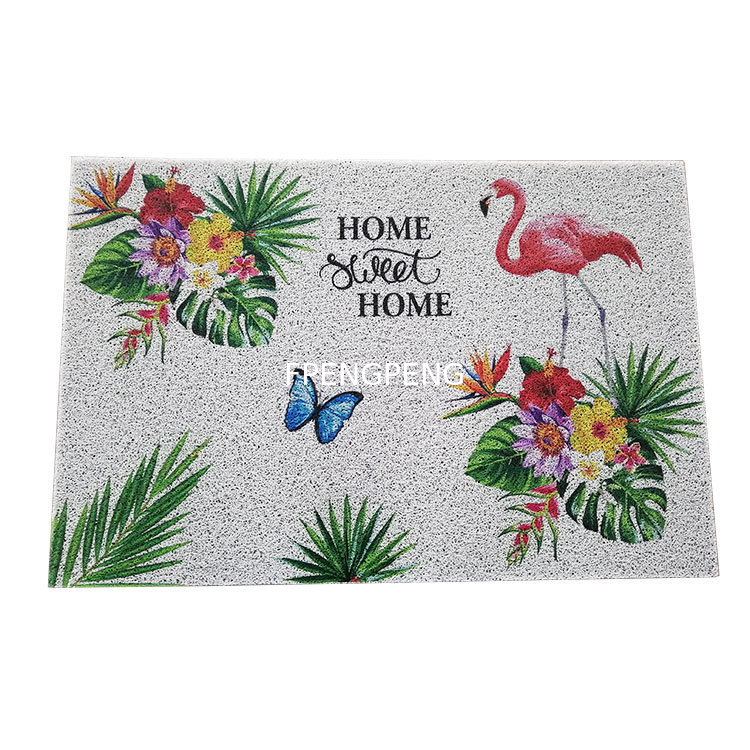 High Quality Anti-Slip Durable PVC Customized Pattern Printing Door Mat for Kitchen
