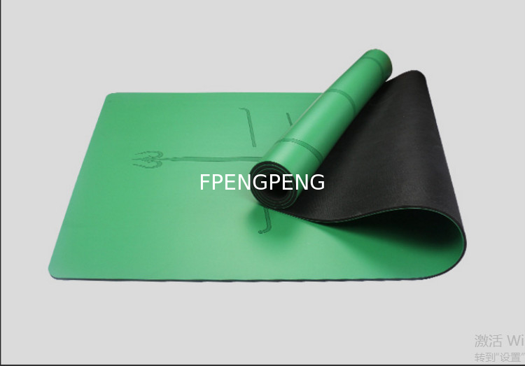 Black PU RUBBER YOGA MAT 5mm 61cm for Eco Friendly Practice Wholesale Nonslip Custom Printed Eco Friendly PU Yoga Mat
