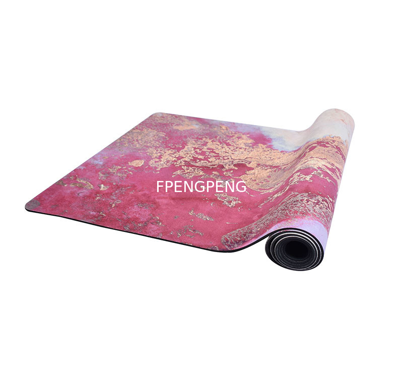 High Density Anti-Tear PU Yoga Mat for Yoga, Pilates UV Printing PU +Rubber Yoga Mat