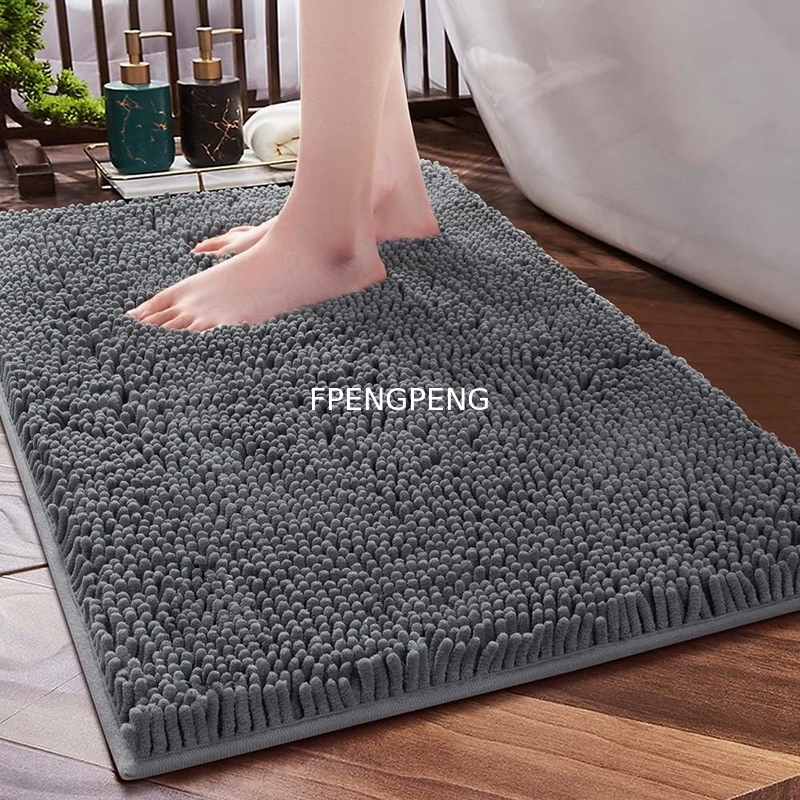 Encrypted and thickened Chenille floor mat, absorbent carpet, non slip bathroom mat, non slip foot mat, plush bathroom