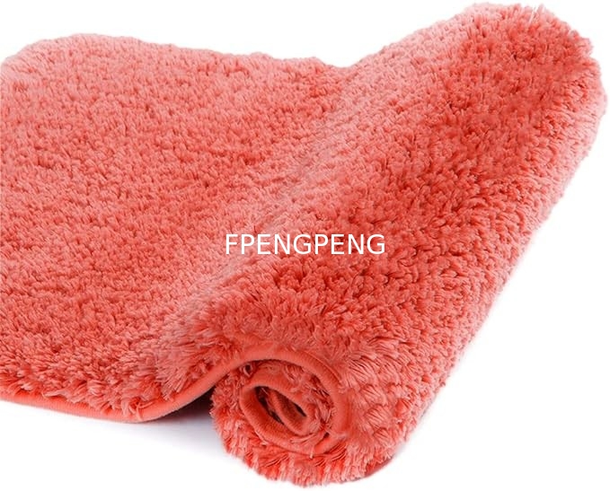 Non Slip Bath Mat for Bathroom (16 x 24, Taupe Grey)Water Absorbent Soft Microfiber Shaggy Bathroom Mat Machine Washable