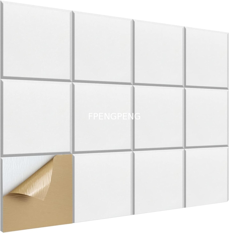 12 Pieces Square Sound Absorbing Panels Self-Adhesive, 12" X 12" X 0.4"High Density Acoustic Panel, Stylish Acoustical Wall Padding Used in Home & Offices