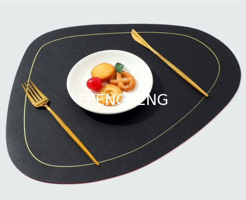 Nordic style Instagram Western food mat, double layered irregular oil resistant and thermal insulation mat